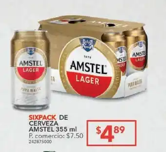 Tia Sixpack de cerveza amstel 355ml oferta