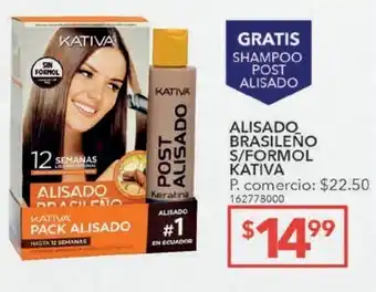 Tia Shampoo alisado brasileño s/formol kativa oferta