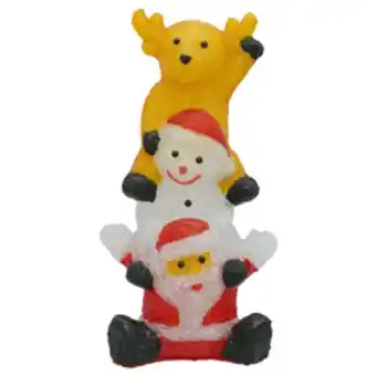 Boyacá Santa con muñeco de nieve acrílico con luz led 60cm oferta