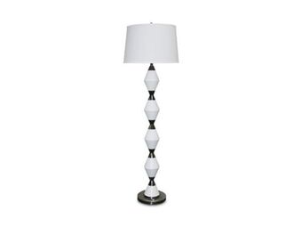 Colineal Lampara de piso metal c/blanco-negro oferta