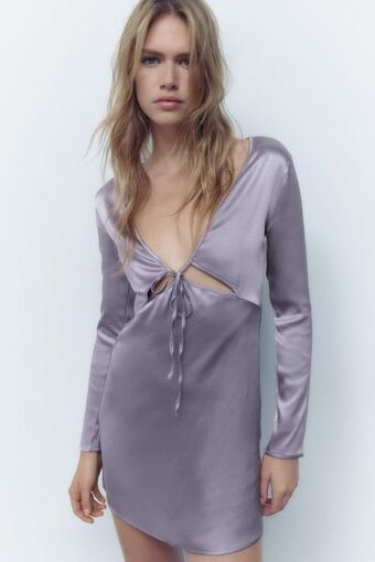 ZARA Vestido satinado oferta