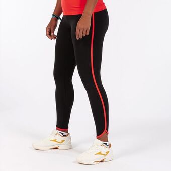 Mallas largas mujer combi torneo negro coral