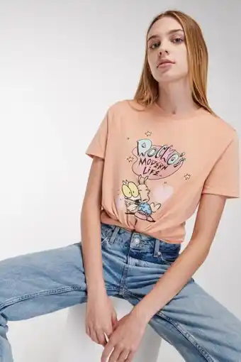 Koaj Camiseta manga corta estampado de la vida moderna de rocko. oferta