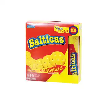 Akí Salticas galletas gratis 1 salticas 210 g + 70 g oferta