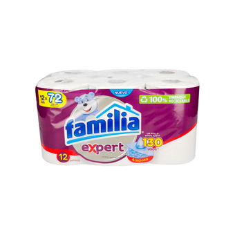 Familia papel higiénico expert cuatro hojas x 12 30 m