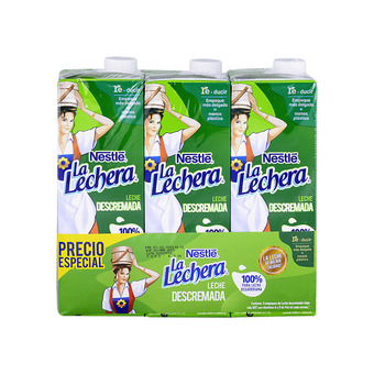 Akí 3 pack la lechera descremada x 3 946 ml oferta
