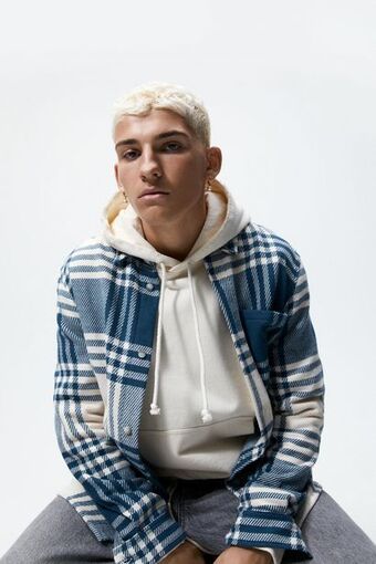 ZARA Sobrecamisa cuadros oferta