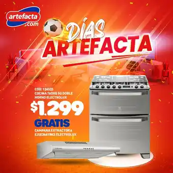 Artefacta Electrolux Cocina 76DXQ 5Q Doble Horno oferta