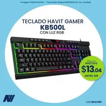 Novicompu Havit Teclado Gamer KB500 L oferta
