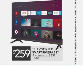 Tia Televisor led smart riviera 32" oferta
