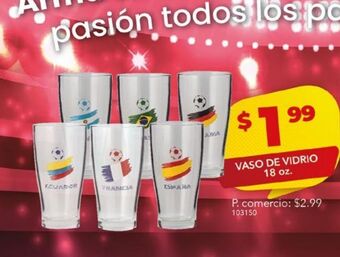 Tia Vaso de vidrio oferta