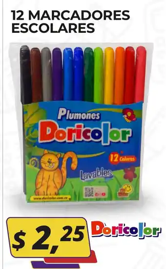 Super Paco Doricolor 12 Marcadores Escolares oferta
