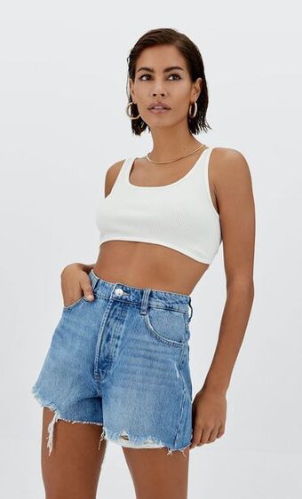 Short denim high waist