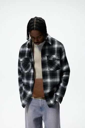 ZARA Sobrecamisa cuadros oferta