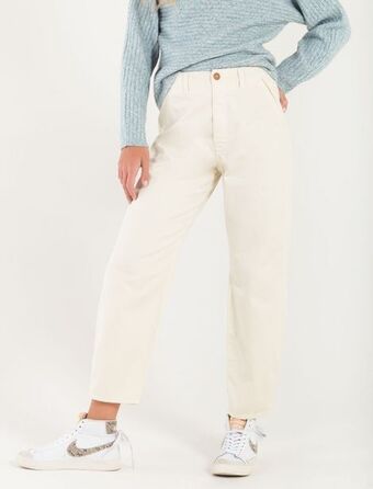 NAF NAF Pantalón tobillero tono crudo oferta