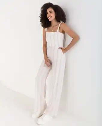 NAF NAF Enterizo largo para mujer crudo de tiras para anudar con diseño de rayas oferta