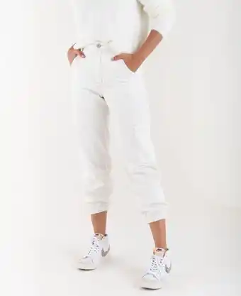 NAF NAF Pantalón para mujer crudo relax tiro súper alto estilo cargo oferta