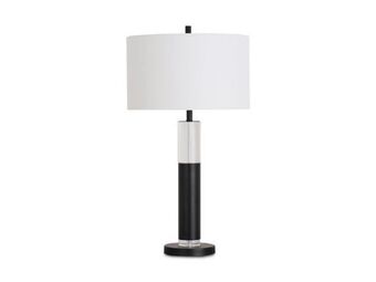 Colineal Lampara de mesa metal-cristal c/negro-blanco oferta