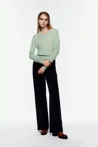 ZARA Jersey punto perlas oferta