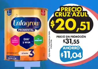 Farmacias Cruz Azul Enfagrow Promental etapa 3 oferta