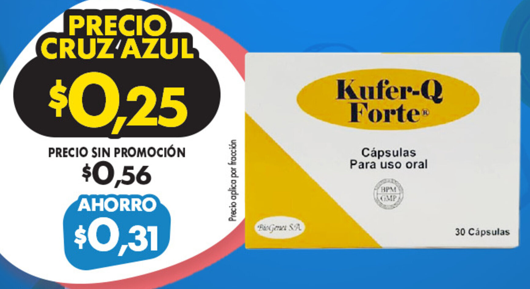 KuferQ Forte Capsulas para uso oral 30 capsulas oferta en Farmacias