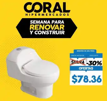 Coral Hipermercados Inodoro de Una Pieza oferta