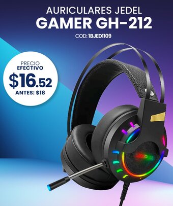 Novicompu Auriculares Jedel Gamer GH-212 oferta