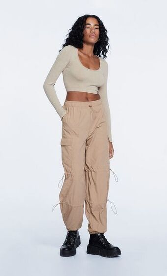 Stradivarius Crop top seamless efecto lavado oferta