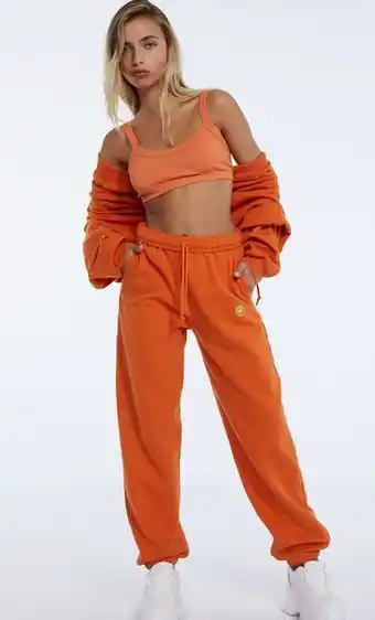 Stradivarius Pantalón felpa smiley oferta