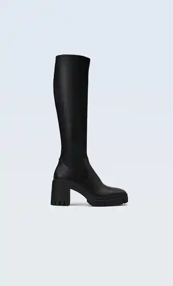 Stradivarius Botas altas tacón stretch oferta
