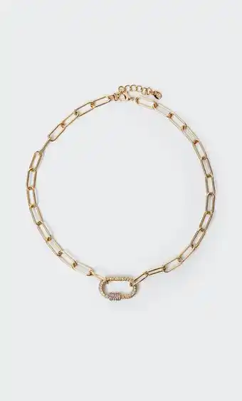 Stradivarius Cadena mosquetón brillos oferta