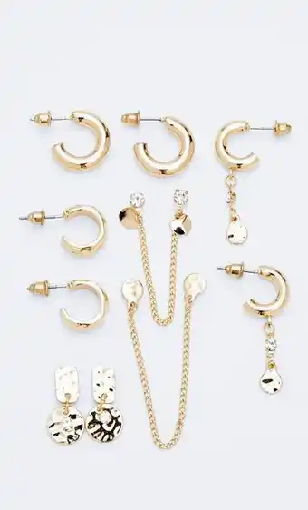 Stradivarius Set 6 pendientes brillo oferta
