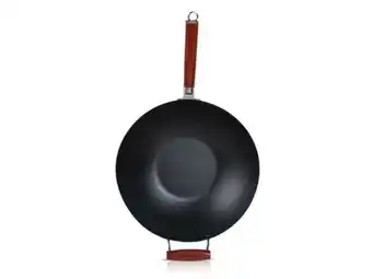 Colineal Wok de acero al carbono pretemporizado c/negro cuisinart oferta