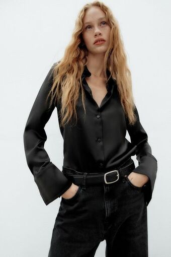ZARA Camisa satinada oferta