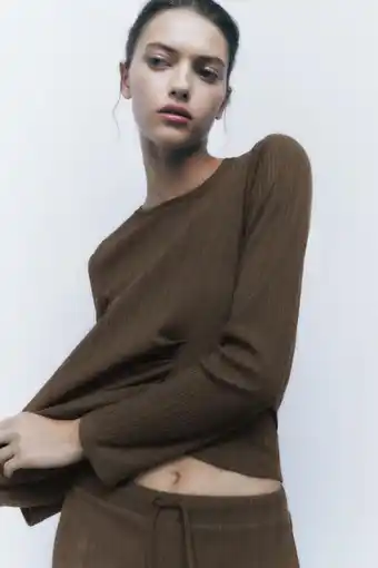 ZARA Cuerpo rib frunce oferta