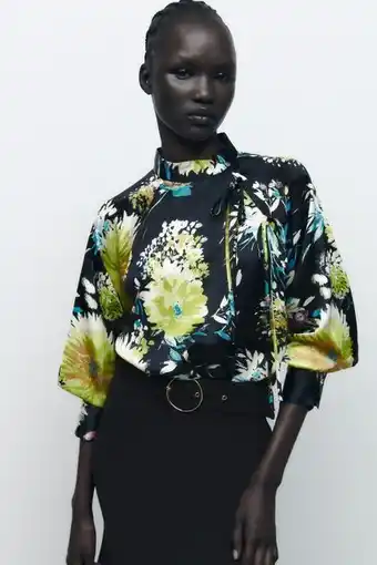 ZARA Cuerpo estampado lazos oferta