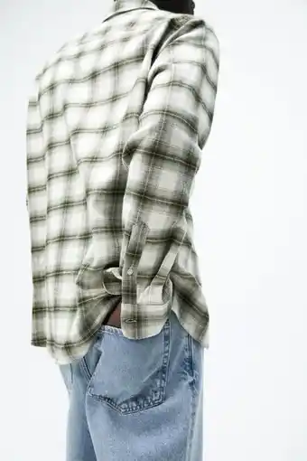 ZARA Camisa franela cuadros oferta