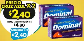 Farmacias Cruz Azul Dominal Paracetamol + Cafeina oferta