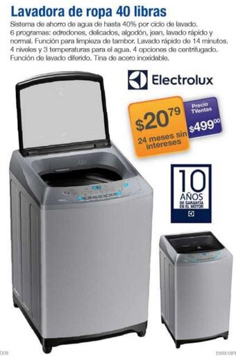 TVentas Lavadora de Ropa 40 Libras oferta