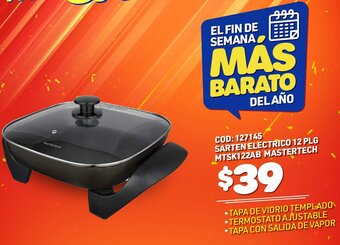 Artefacta Sarten Electrico 12 PLG MTSK122AB Mastertech oferta