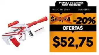Coral Hipermercados Pistola de Dardos Nerf Fortnite oferta