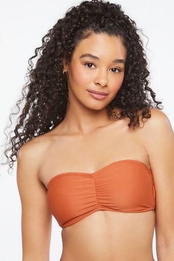 Forever 21 Ruched bandeau bikini top oferta