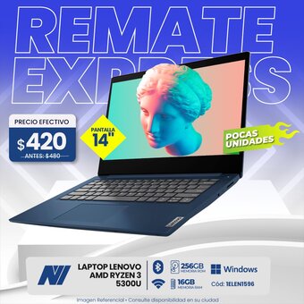 Novicompu Lenovo Laptop AMD Ryzen 5 5500U 15.6" oferta