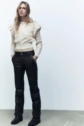ZARA Chaqueta punto abalorios y perlas oferta