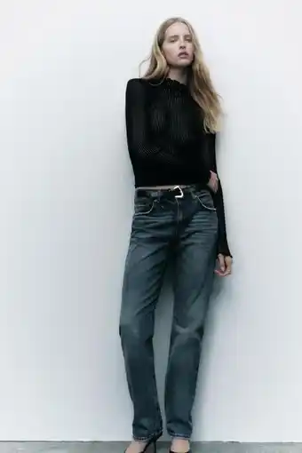 ZARA Camiseta seda manga larga oferta