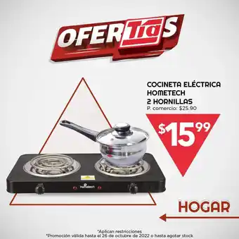 Tia Hometech Cocineta Electrica 2 Hornillas oferta
