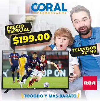 Coral Hipermercados RCA Televisor 32"HD oferta