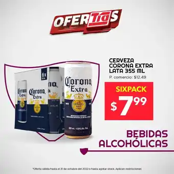 Tia Corona Cerveza Extra Lata 355 ml oferta