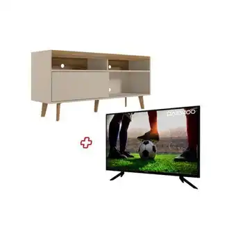 Muebles el Bosque Combo noah + tv daewoo 43" led smart android 7.1 oferta