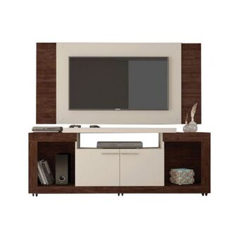 Muebles el Bosque Mesa para tv movie + panel 55" moca/blanco antiguo oferta